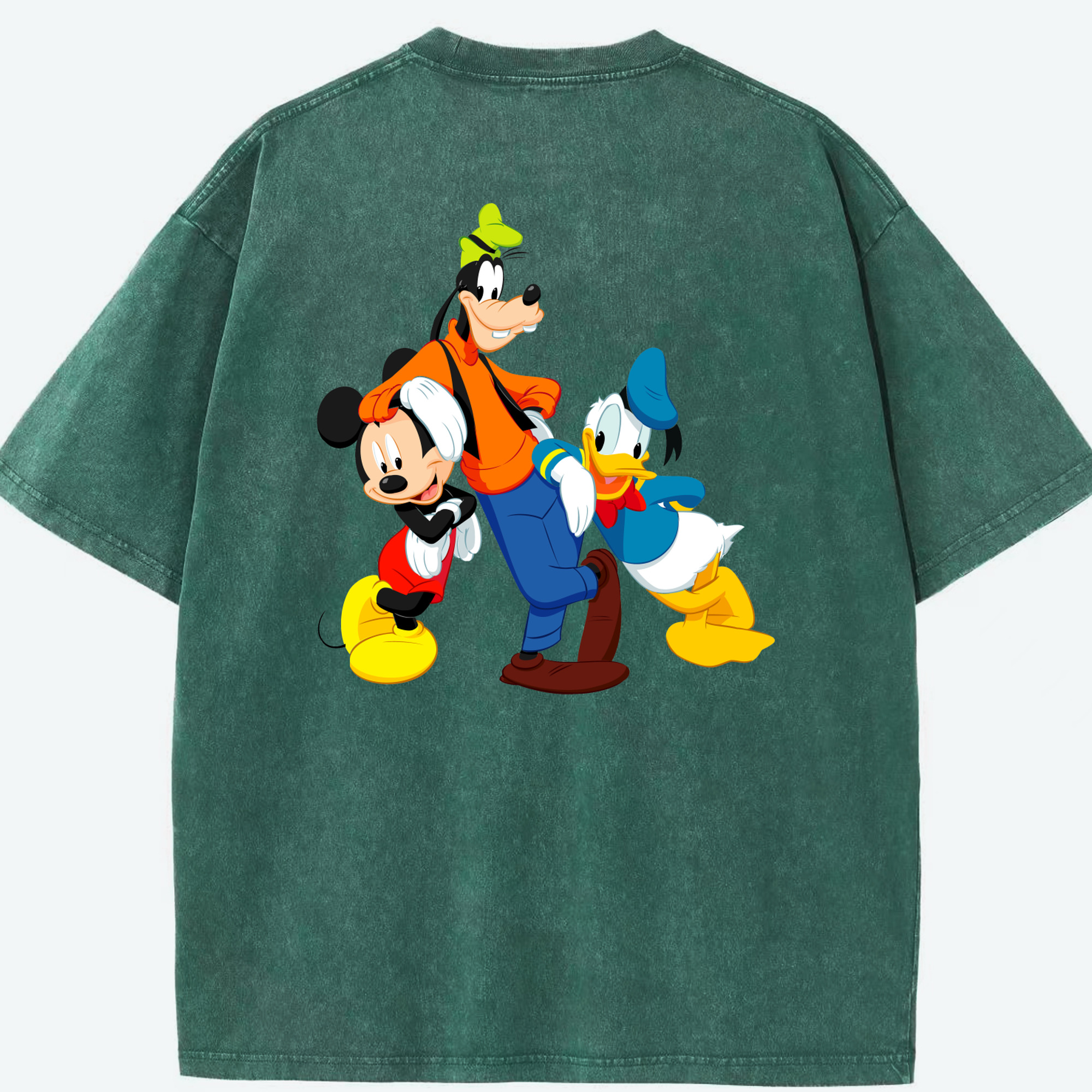 （画像用） ミッキーマウス Mickey Mouse 綿100% ヴィンテージ風 半袖Tシャツ（背面プリント）